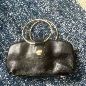 Vintage Black Leather Handbag